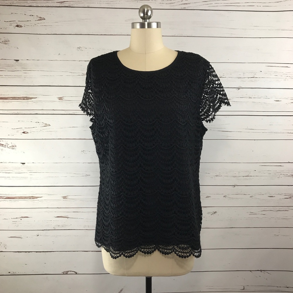 Banana Republic Black Lace Blouse